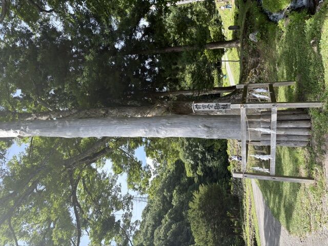 諏訪大社上社前宮へ参拝 と御柱四本
