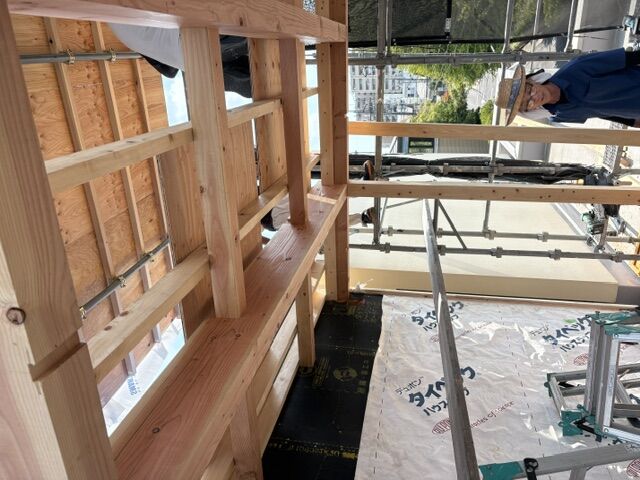 増築建て方後に陸屋根の防水下地